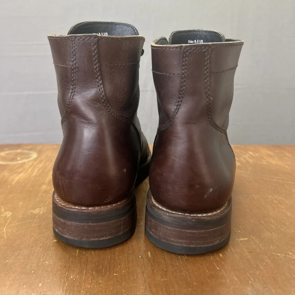 Thursday Boot Company Captain Lace Up Brown‎ Leather Cap Toe Men's 8.5 Handmade